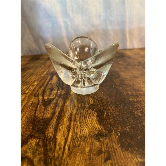 Kosta Boda Tulip Crystal Candle Holder Clear Glass Vintage Elegant Design - Picture 2 of 8